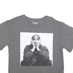 2PAC Womens Grey Graphic T-Shirt 2XL Short Sleeve Crew Neck Cotton Blend
