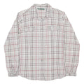 WOOLRICH Womens White & Red Check Shirt L Button-Down Long Sleeve Cotton Casual