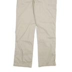 CARHARTT Mens Relaxed Beige Cotton Blend Trousers W36 L32 Zip Pocket Casual