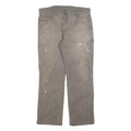 DICKIES Mens Brown Relaxed Straight Denim Cotton Blend Medium W36 L32 Workwear