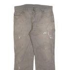 DICKIES Mens Brown Relaxed Straight Denim Cotton Blend Medium W36 L32 Workwear