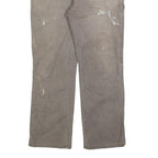 DICKIES Mens Brown Relaxed Straight Denim Cotton Blend Medium W36 L32 Workwear