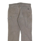 DICKIES Mens Brown Relaxed Straight Denim Cotton Blend Medium W36 L32 Workwear