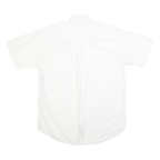 NAUTICA Mens White Cotton Blend Short Sleeve Button Shirt L Casual Classic