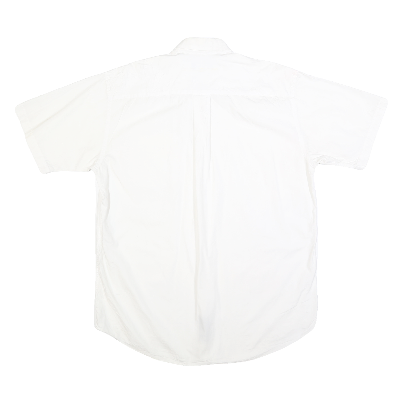 NAUTICA Mens White Cotton Blend Short Sleeve Button Shirt L Casual Classic