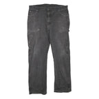 DICKIES Mens Regular Fit Black Denim Jeans W38 L32 Workwear Zip Closure