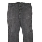 DICKIES Mens Regular Fit Black Denim Jeans W38 L32 Workwear Zip Closure
