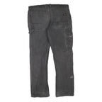 DICKIES Mens Regular Fit Black Denim Jeans W38 L32 Workwear Zip Closure