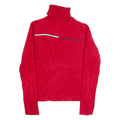 TOMMY HILFIGER Womens Jumper Red Roll Neck Tight Knit M