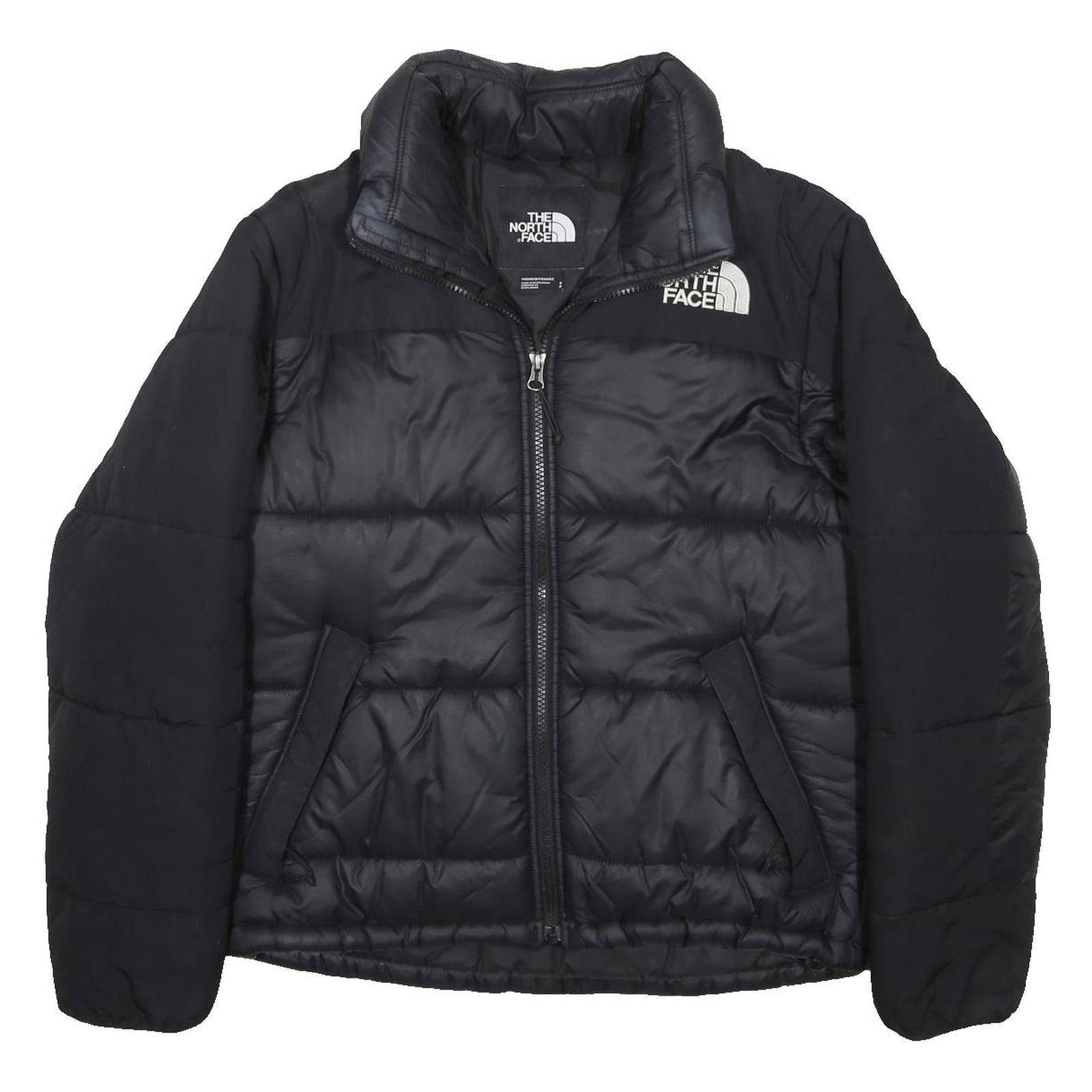 THE NORTH FACE Womens Black Nylon Puffer Jacket S Winter Outdoor Zip Pockets