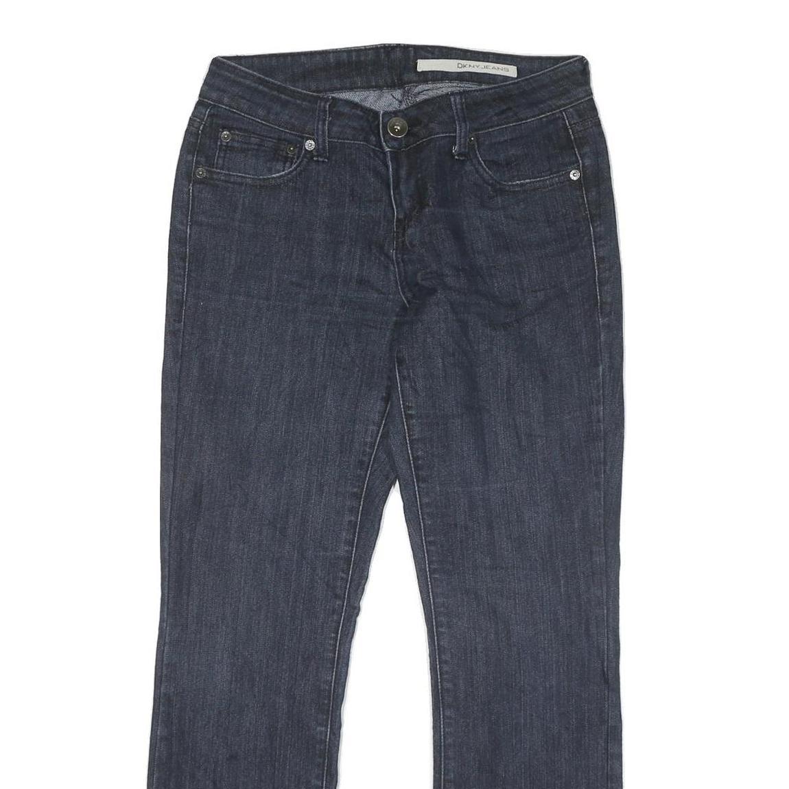 DKNY Womens Regular Fit Blue Denim Straight Leg Jeans Cotton Blend W32 L30