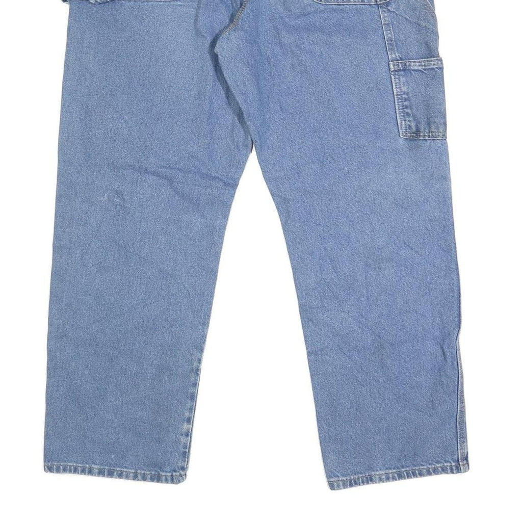 DICKIES Mens Blue Regular Fit Straight Denim Jeans W37 L30 Workwear Zip Closure