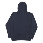 CARHARTT Mens Navy Blue Logo Print Hoodie L Cotton Blend Pullover Drawstring