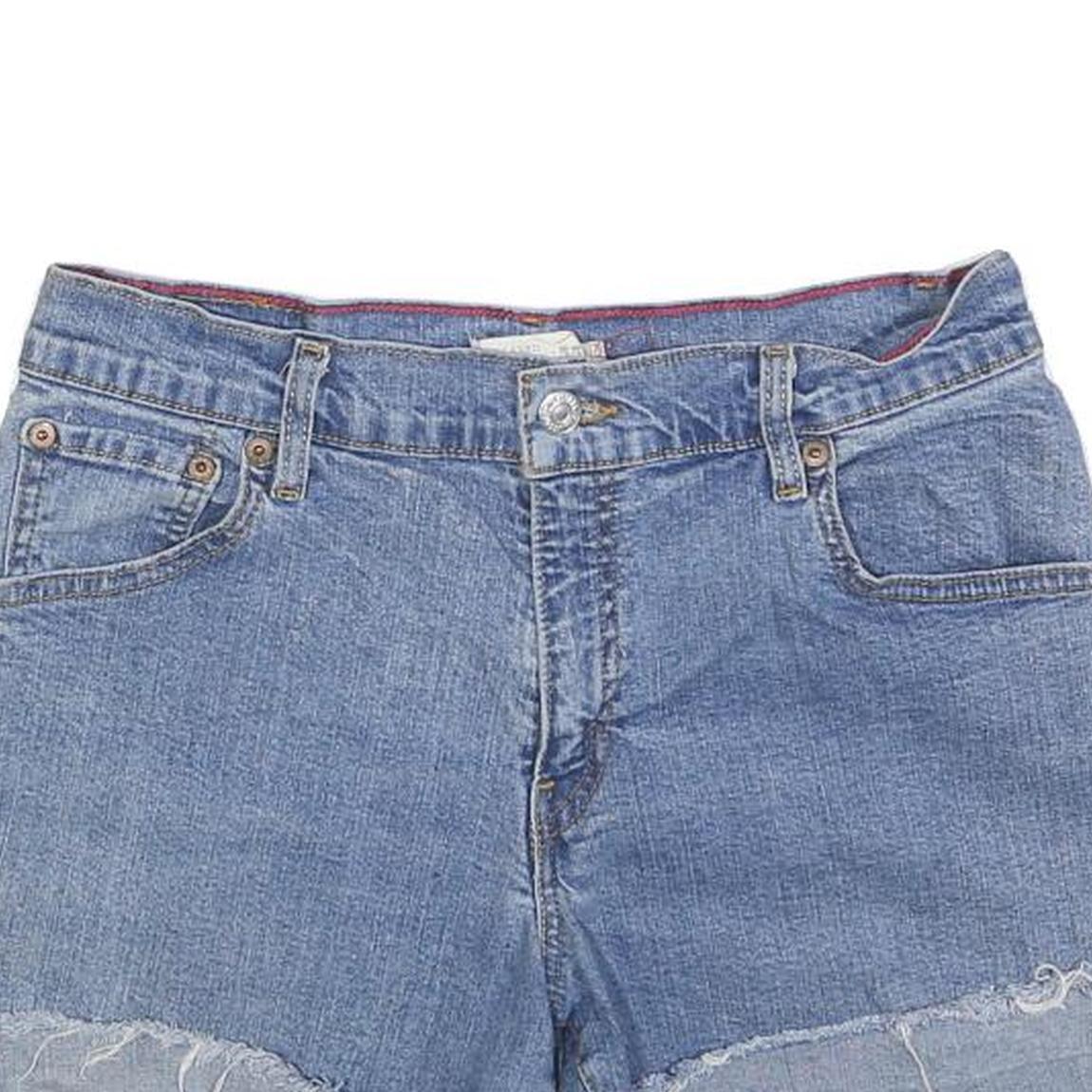 LEVI'S Womens Denim Blue Casual Shorts S W28 Frayed Hem Classic Fit