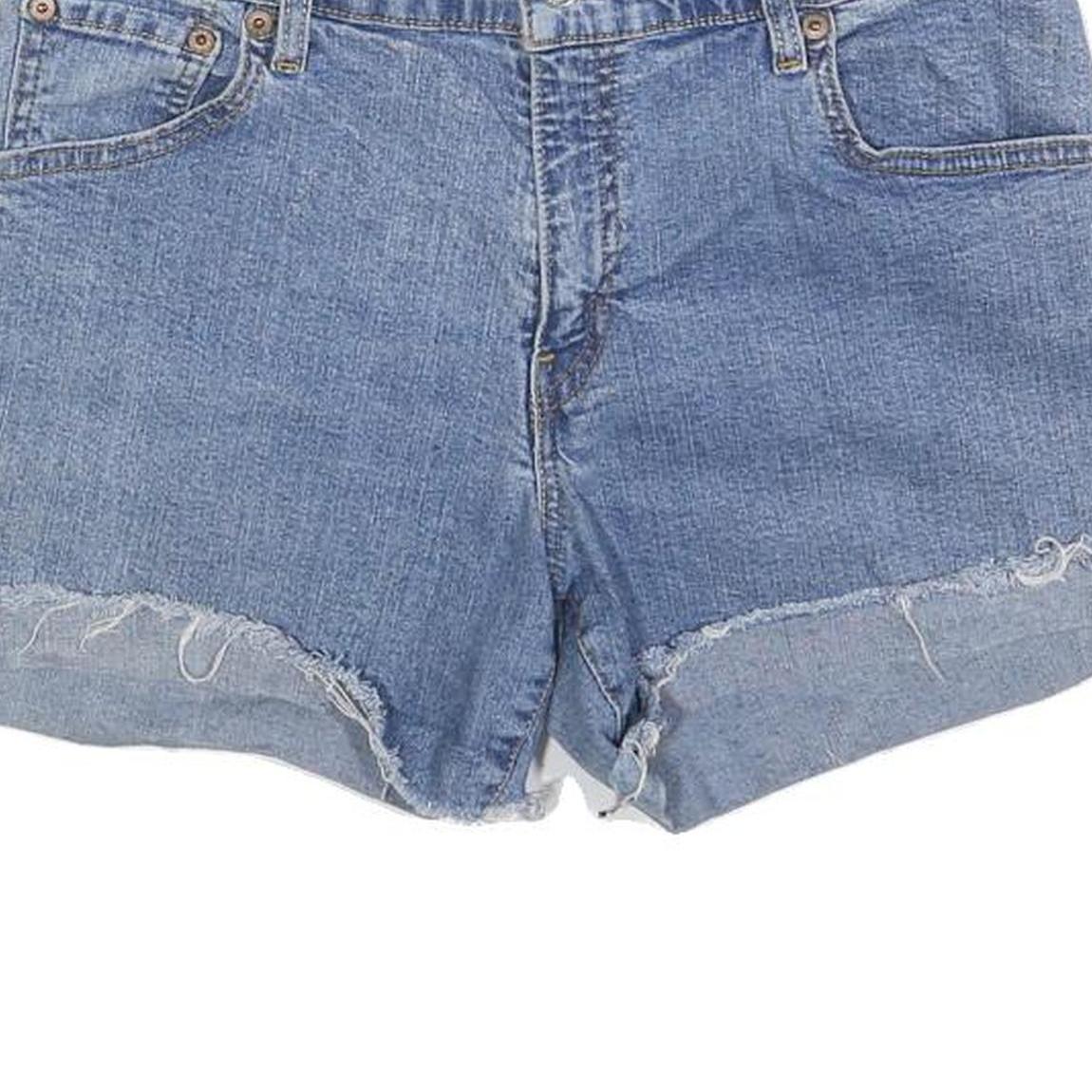 LEVI'S Womens Denim Blue Casual Shorts S W28 Frayed Hem Classic Fit
