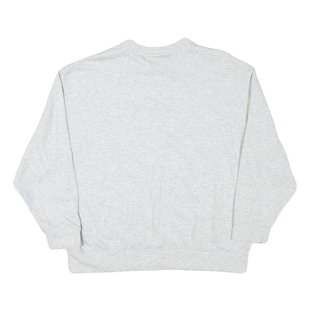 ADIDAS Womens Grey Crew Neck M Cotton Blend Logo Sweatshirt Pullover