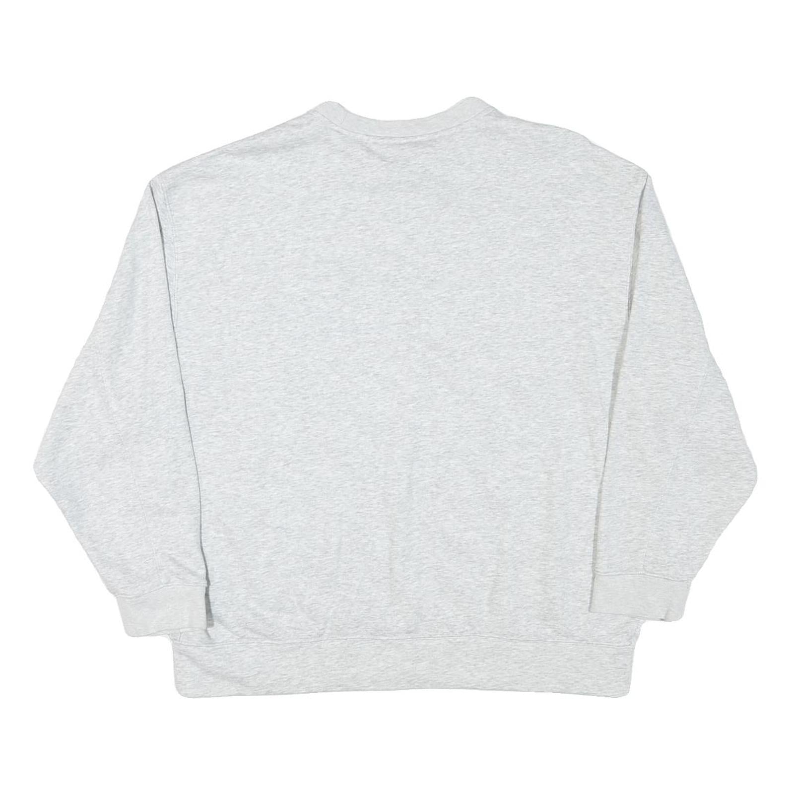 ADIDAS Womens Grey Crew Neck M Cotton Blend Logo Sweatshirt Pullover