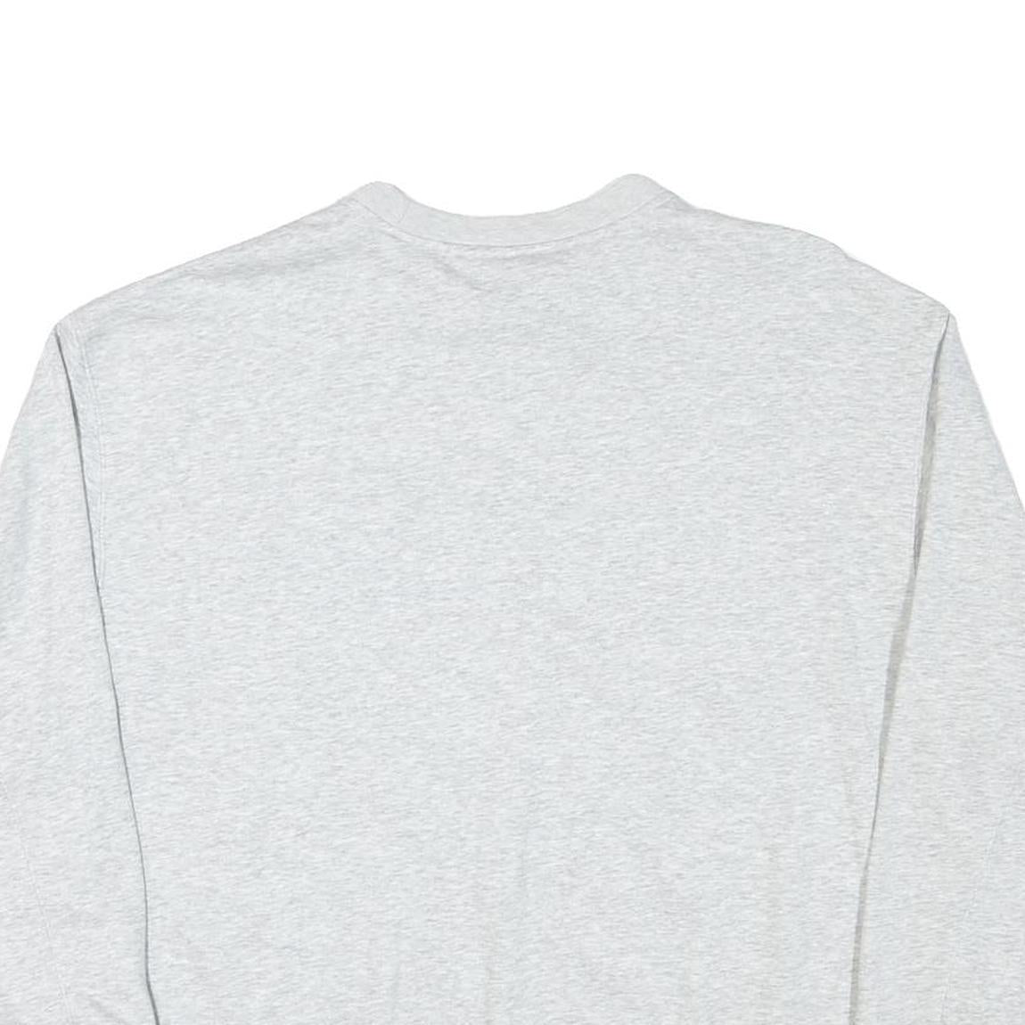 ADIDAS Womens Grey Crew Neck M Cotton Blend Logo Sweatshirt Pullover