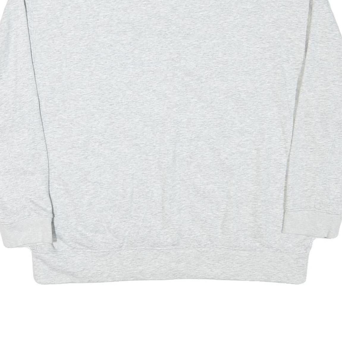 ADIDAS Womens Grey Crew Neck M Cotton Blend Logo Sweatshirt Pullover