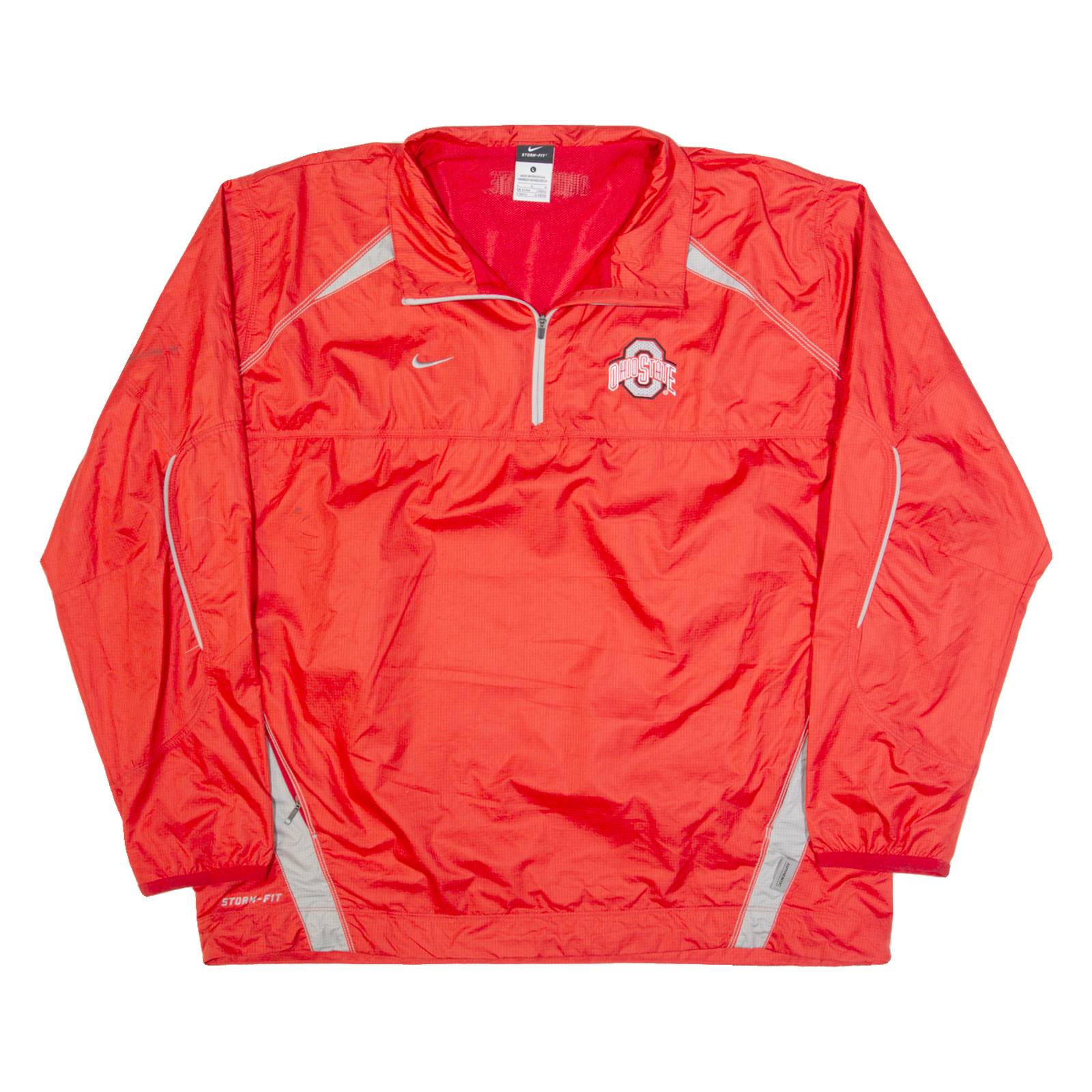 NIKE Ohio State Buckeyes Mens Pullover Jacket Red USA L