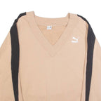 PUMA Mens Sweatshirt Brown V-Neck M