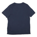 HILFIGER DENIM Mens Navy Blue Cotton Blend T-Shirt M Short Sleeve Crew Neck