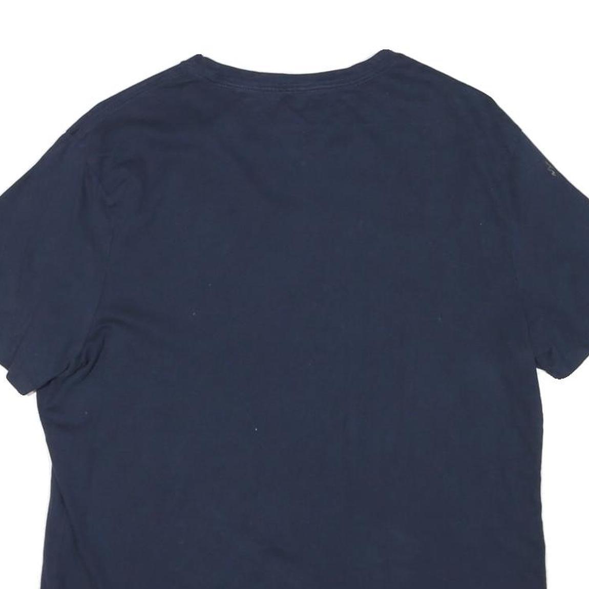 HILFIGER DENIM Mens Navy Blue Cotton Blend T-Shirt M Short Sleeve Crew Neck