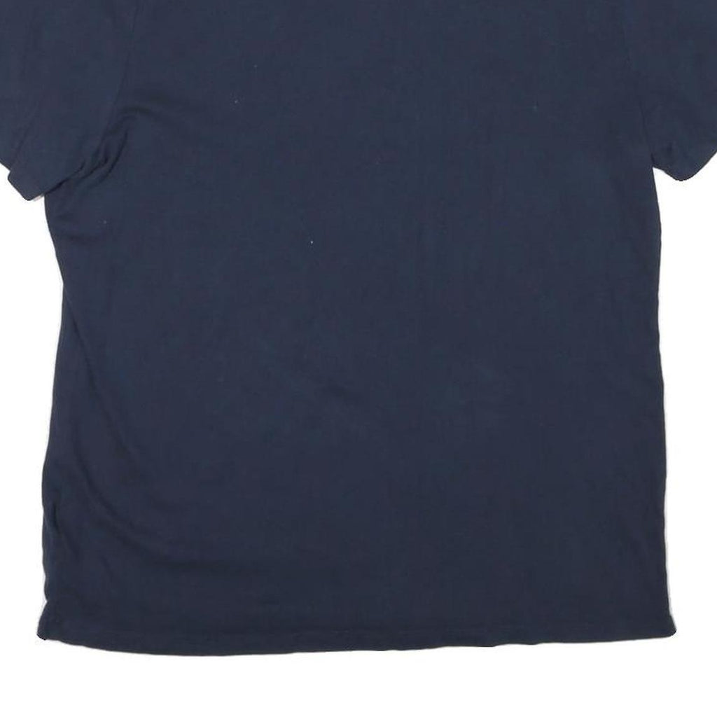 HILFIGER DENIM Mens Navy Blue Cotton Blend T-Shirt M Short Sleeve Crew Neck