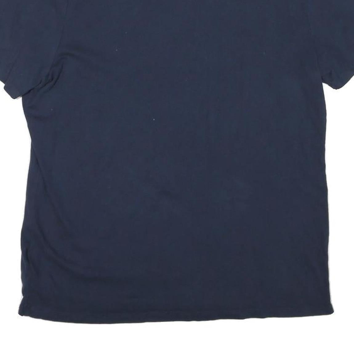 HILFIGER DENIM Mens Navy Blue Cotton Blend T-Shirt M Short Sleeve Crew Neck