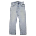KARL KANI Mens Jeans Blue Regular Straight Denim Light W32 L34 Five Pocket Zip