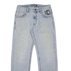 KARL KANI Mens Jeans Blue Regular Straight Denim Light W32 L34 Five Pocket Zip
