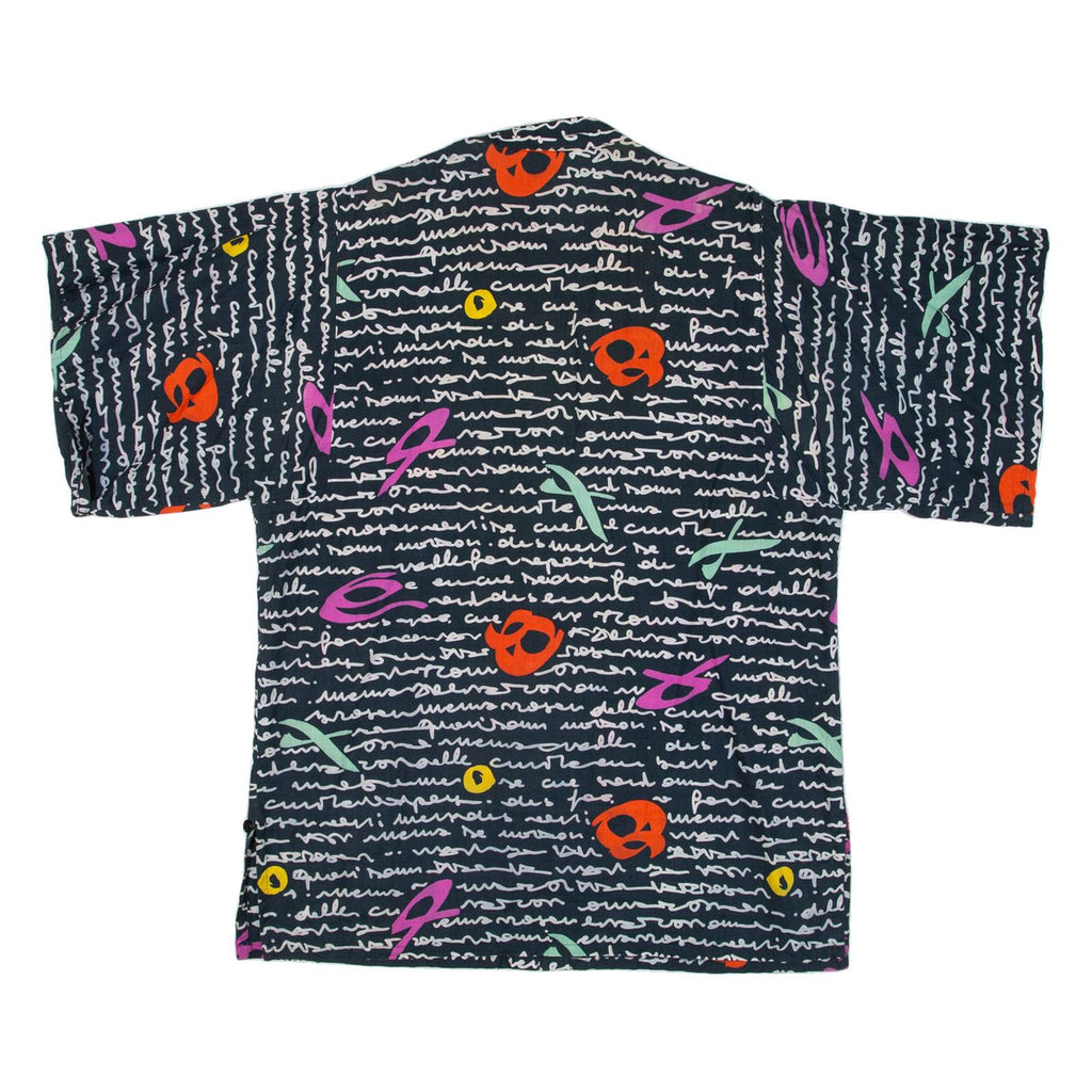 Womens Shirt Blue Crazy Pattern L
