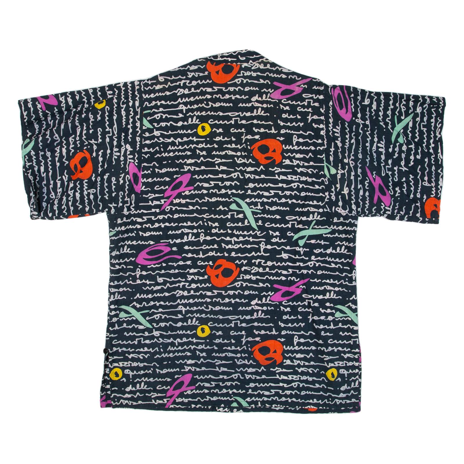 Womens Shirt Blue Crazy Pattern L