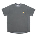 CARHARTT Mens Grey Pocket T-Shirt L Short Sleeve Crew Neck Cotton Blend Workwear