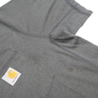 CARHARTT Mens Grey Pocket T-Shirt L Short Sleeve Crew Neck Cotton Blend Workwear