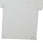TOMMY HILFIGER Mens Grey Short Sleeve Cotton Blend Polo Shirt M Classic Logo