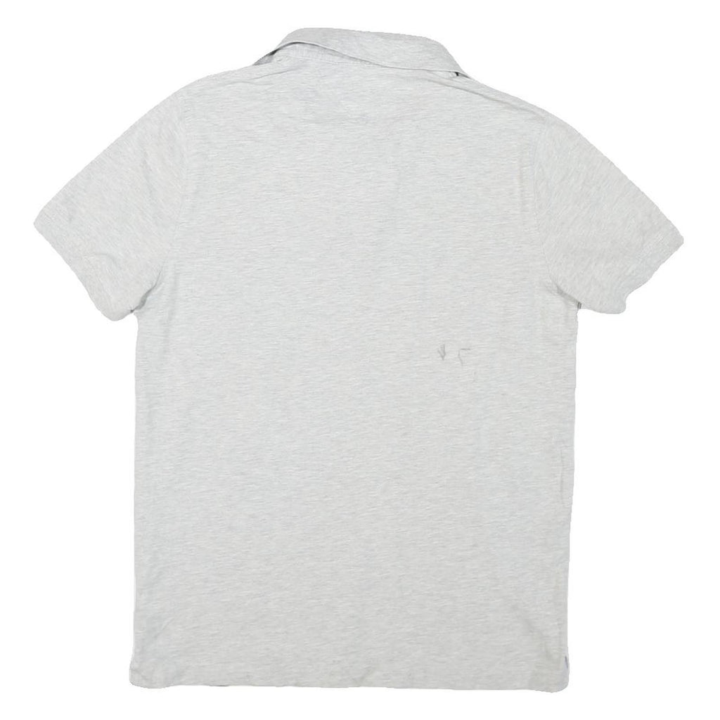 TOMMY HILFIGER Mens Grey Short Sleeve Cotton Blend Polo Shirt M Classic Logo