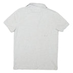 TOMMY HILFIGER Mens Grey Short Sleeve Cotton Blend Polo Shirt M Classic Logo