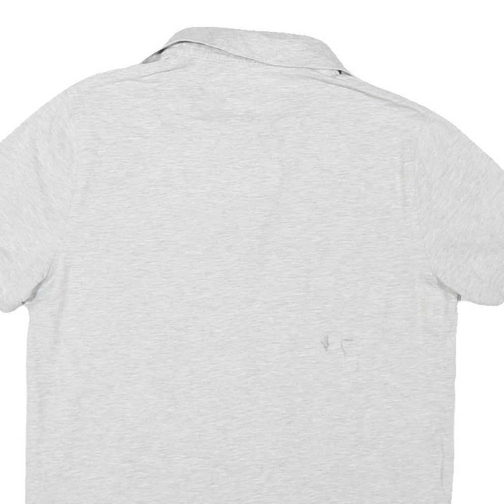TOMMY HILFIGER Mens Grey Short Sleeve Cotton Blend Polo Shirt M Classic Logo