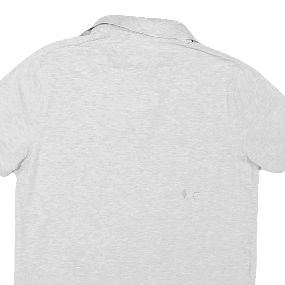 TOMMY HILFIGER Mens Grey Short Sleeve Cotton Blend Polo Shirt M Classic Logo