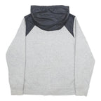NIKE Boys Grey & Black Full Zip Hoodie XL Cotton Blend Jersey Relaxed Fit