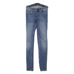 MAJE Womens Regular Blue Skinny Denim Light W28 L32 Zip Cotton Blend Jeans