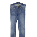 MAJE Womens Regular Blue Skinny Denim Light W28 L32 Zip Cotton Blend Jeans