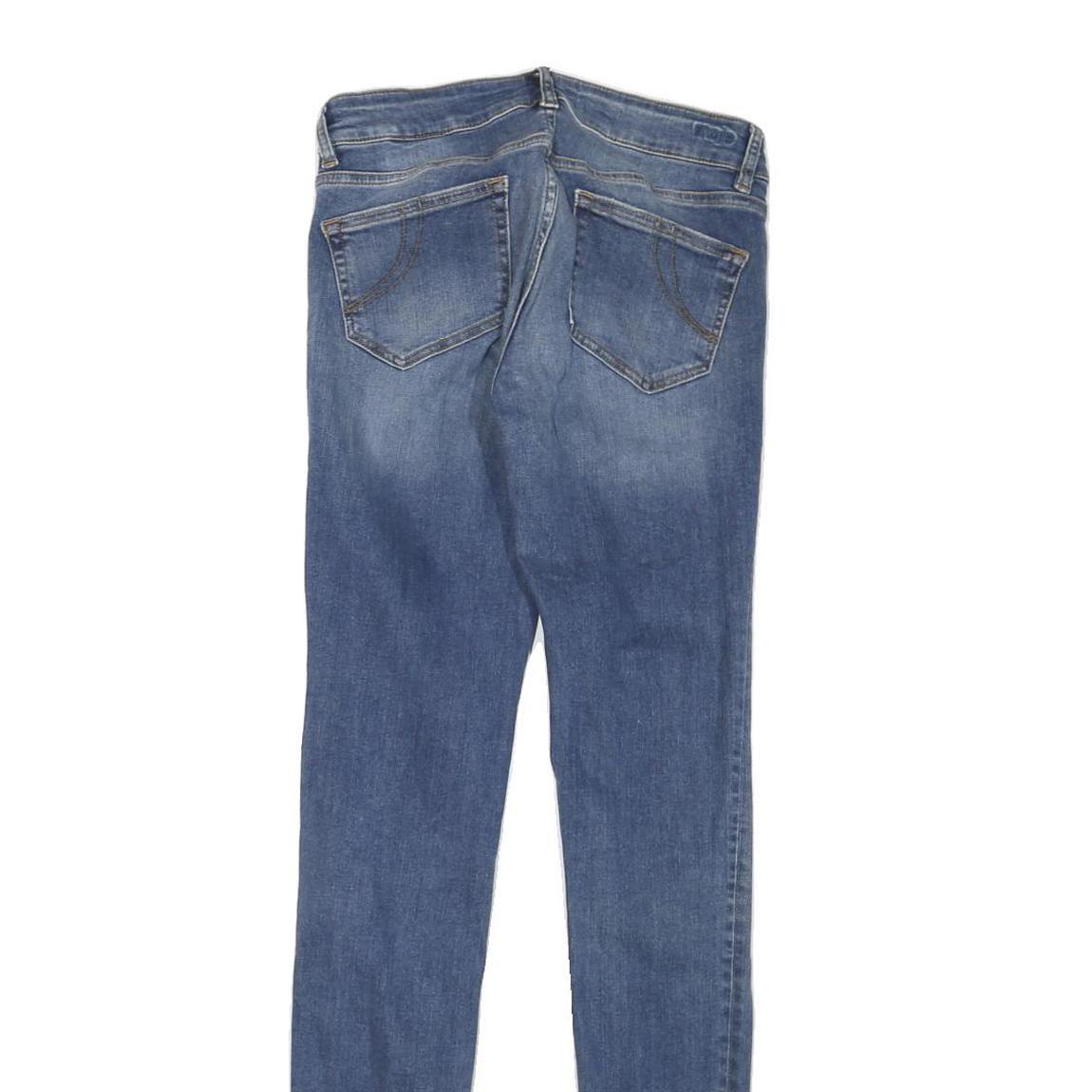 MAJE Womens Regular Blue Skinny Denim Light W28 L32 Zip Cotton Blend Jeans