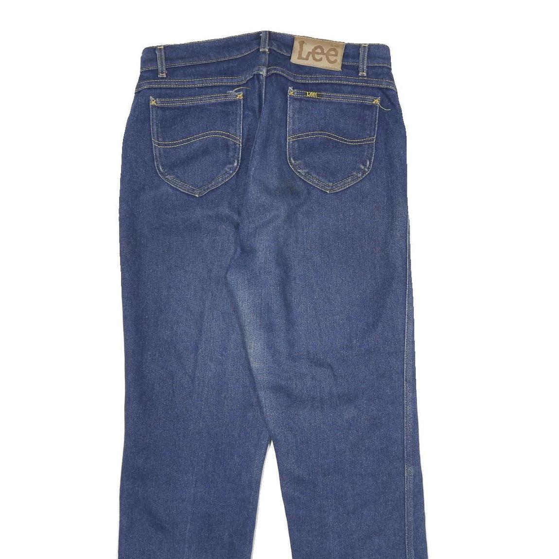 LEE Womens Regular Fit Straight Leg Denim Medium Wash Cotton Blend Jeans W30 L32