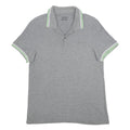 LOTTO Mens Grey Polo Shirt L Cotton Short Sleeve Basic Casual Pique