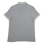 LOTTO Mens Grey Polo Shirt L Cotton Short Sleeve Basic Casual Pique