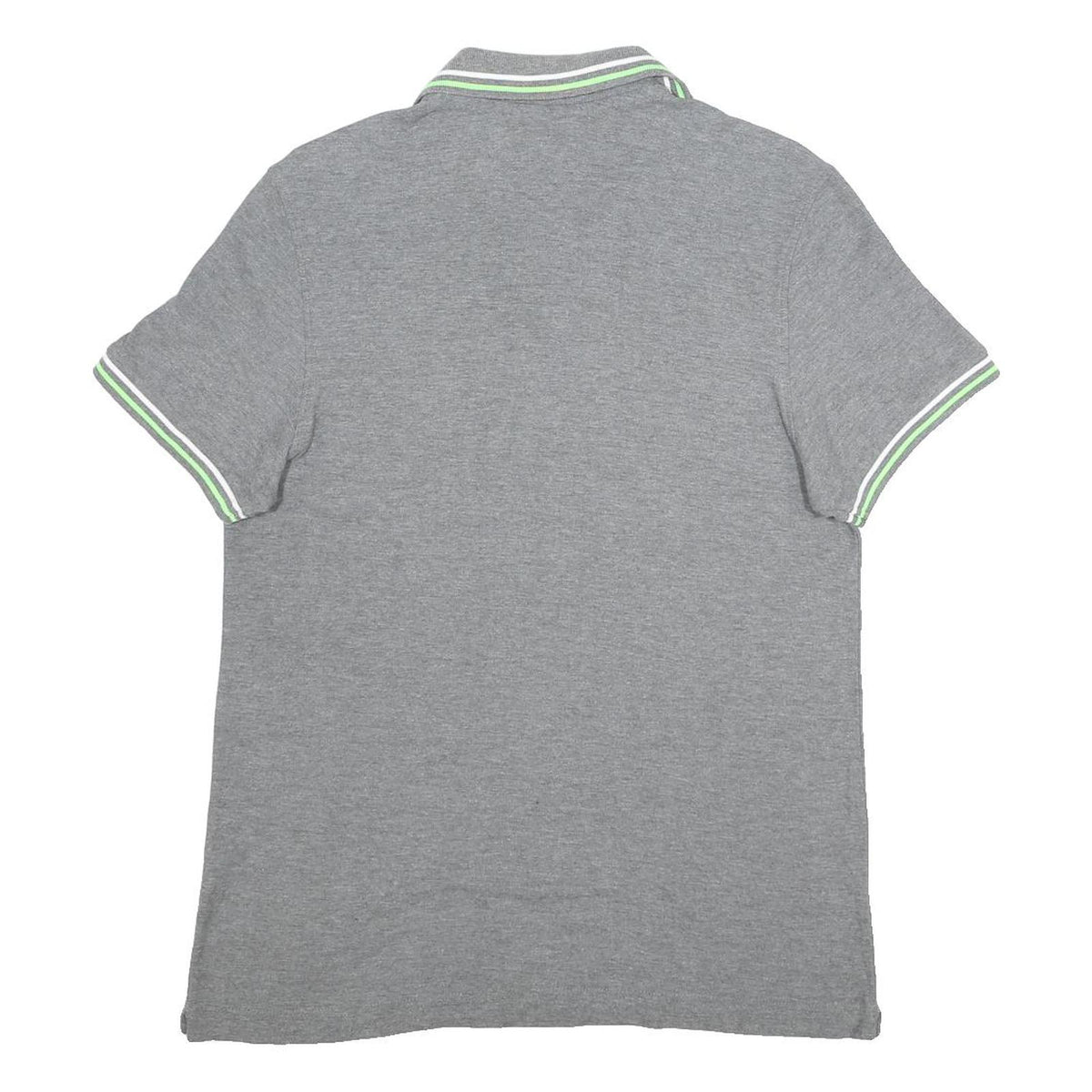 LOTTO Mens Grey Polo Shirt L Cotton Short Sleeve Basic Casual Pique