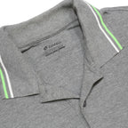 LOTTO Mens Grey Polo Shirt L Cotton Short Sleeve Basic Casual Pique