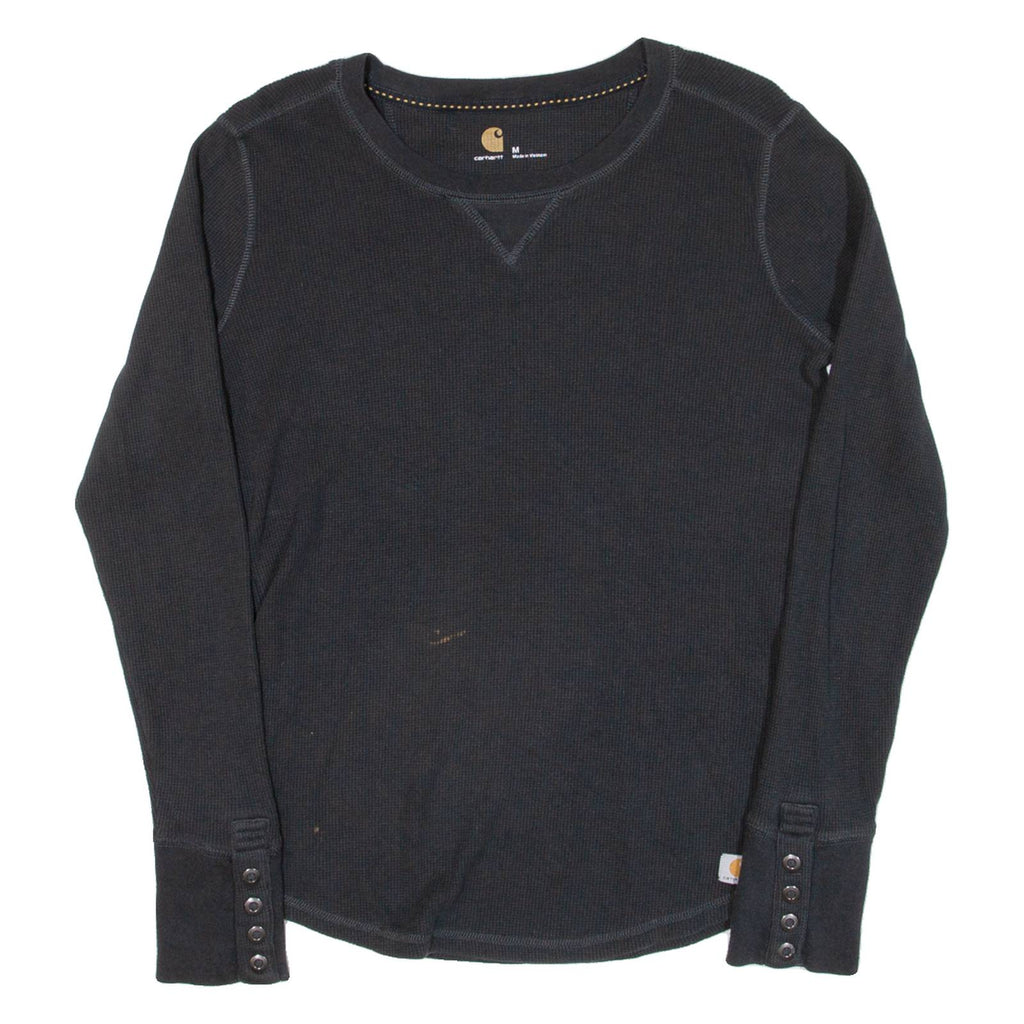 CARHARTT Womens T-Shirt Black Long Sleeve M